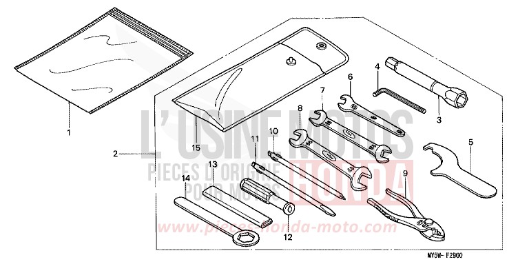 WERKZEUGE von CB1300 Super Bold'or ABS PEARL CITRON YELLOW (Y140) von 1998